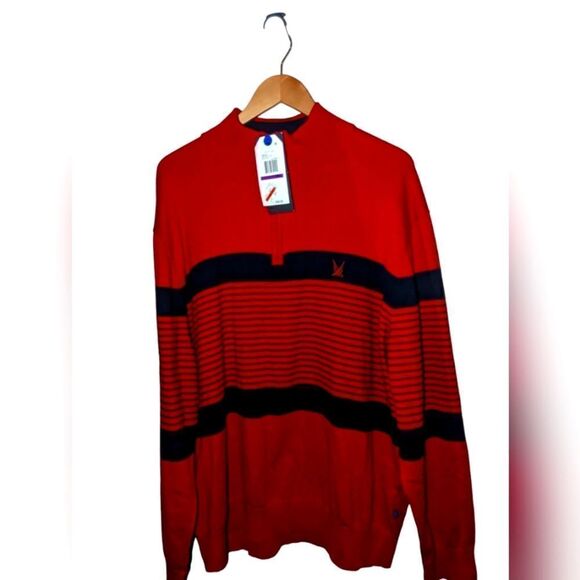 Nautica Navtech Men's Big & Tall 1/4 Zip Cotton Blend Pullover Sweater Size XXL - Picture 1 of 7
